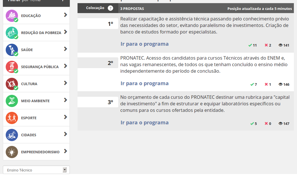alternar programa